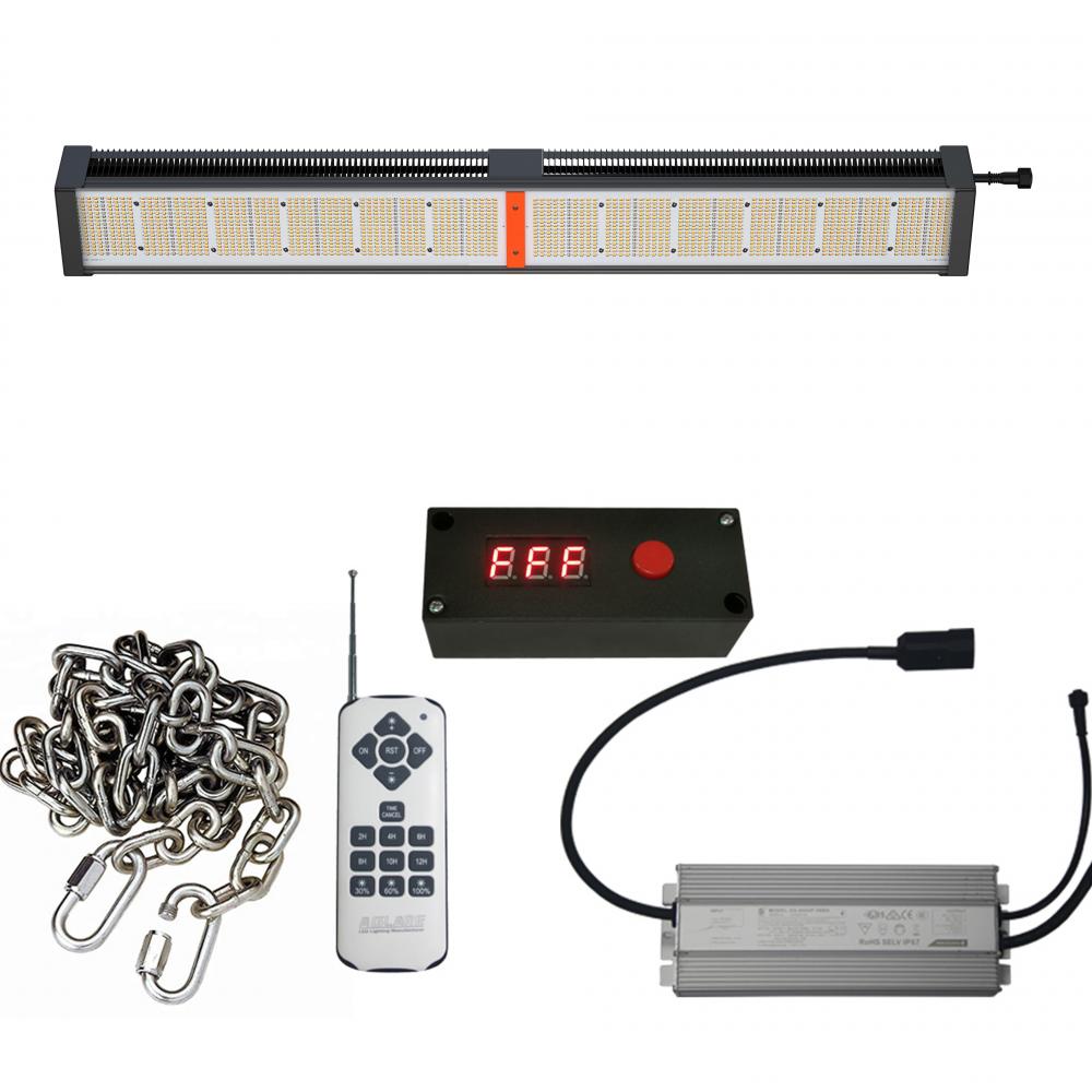 Aglare Dimmable 600W Led Grow Light Bar With Remote Full Spectrum Strip Style